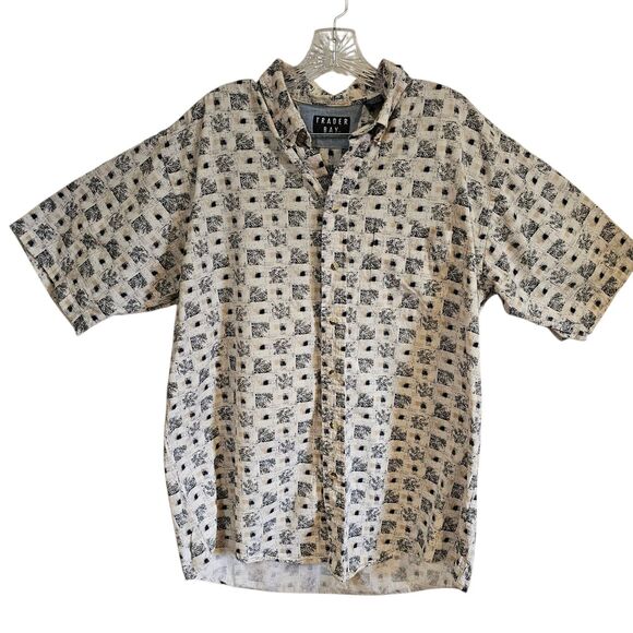 Trader Bay Floral Hawaiian Shirt Button Down Men’s Large Tall Island Shirt - Picture 1 of 10